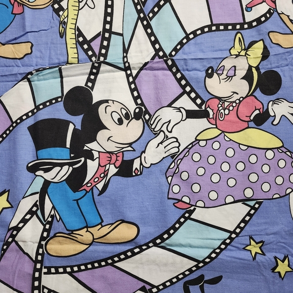 Vintage Disney "Hollywood Film" Double Sided Duvet Cover Zippered Twin - Picture 6 of 10